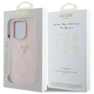 Hurtownia GSM - Etui Guess Hot Stamp 4G Pattern Triangle Metal Logo do Apple iPhone 16 Pro růžový - GUE4385 - {ean13} - Hurt