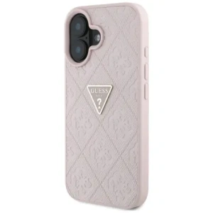 Wholesale Guess Hot Stamp 4G Pattern Triangle Metal Logo Apple iPhone 16 pink - GUE4386 - {ean13} - Hurt