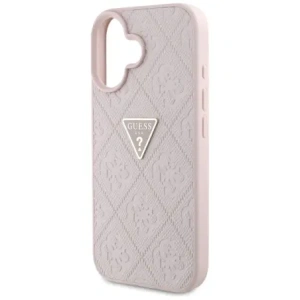 Wholesale Guess Hot Stamp 4G Pattern Triangle Metal Logo Apple iPhone 16 pink - GUE4386 - {ean13} - Hurt