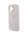 Wholesale Guess Hot Stamp 4G Pattern Triangle Metal Logo Apple iPhone 16 pink - GUE4386 - {ean13} - Hurt