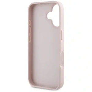 Wholesale Guess Hot Stamp 4G Pattern Triangle Metal Logo Apple iPhone 16 pink - GUE4386 - {ean13} - Hurt