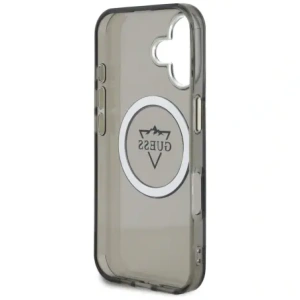 Wholesale Guess IML Metal Mountain Logo MagSafe Apple iPhone 16 black - GUE4387 - {ean13} - Hurt