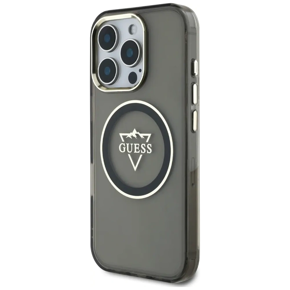 Hurtownia GSM - Etui Guess IML Metal Mountain Logo MagSafe pro Apple iPhone 16 Pro černé - GUE4388 - {ean13} - Hurt