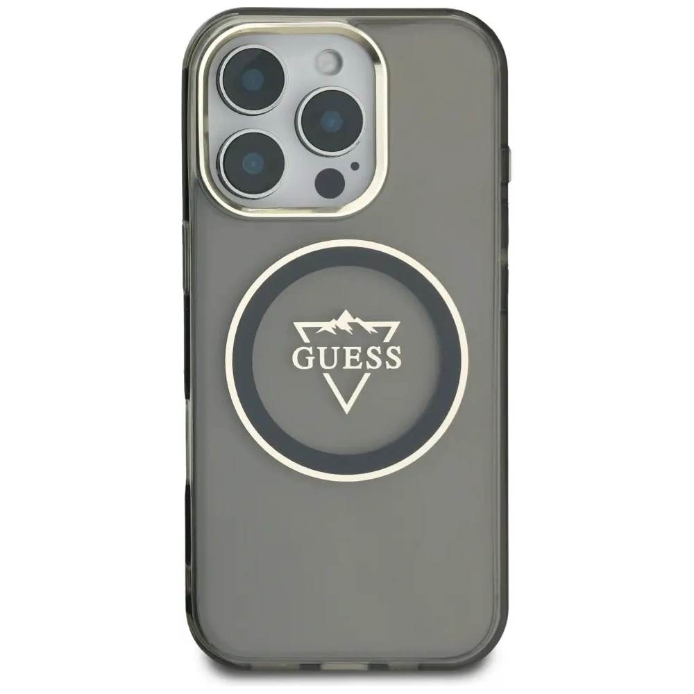 Hurtownia GSM - Etui Guess IML Metal Mountain Logo MagSafe pro Apple iPhone 16 Pro černé - GUE4388 - {ean13} - Hurt