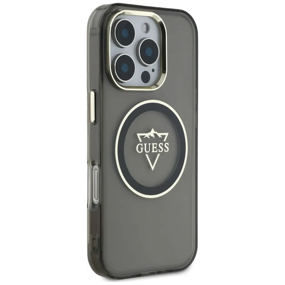 Hurtownia GSM - Etui Guess IML Metal Mountain Logo MagSafe pro Apple iPhone 16 Pro černé - GUE4388 - {ean13} - Hurt