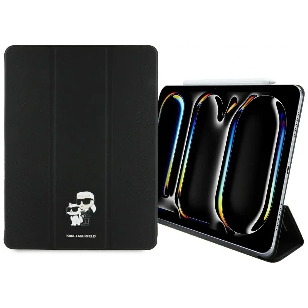 Hurtownia GSM - Etui Karl Lagerfeld KLFC13PM24SAKCK Apple iPad Pro 13" 2024 (7. generacji) Book Cover Saffiano Magnetic Karl &Choupette czarny/black - KLD21949 - {ean13} - Hurt