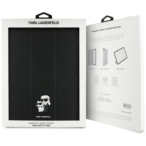 Etui Karl Lagerfeld KLFC13RM24SAKCK Apple iPad Air 13" 2024 (6. generacji) Book Cover Saffiano Magnetic Karl &Choupette czarny/black