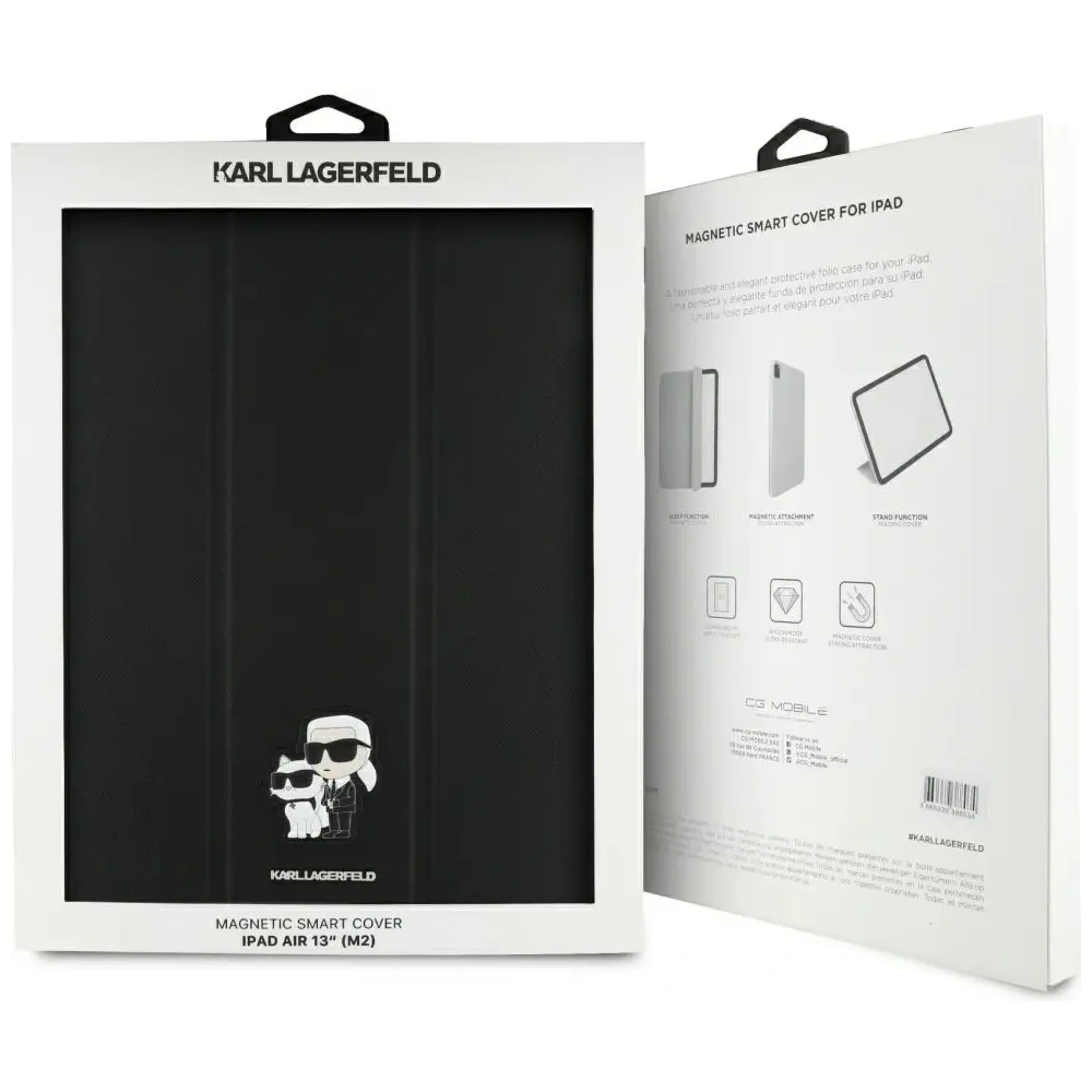 Hurtownia GSM - Etui Karl Lagerfeld KLFC13RM24SAKCK Apple iPad Air 13" 2024 (6. generace) Book Cover Saffiano Magnetic Karl &Choupette černý/black - KLD21950 - {ean13} - Hurt