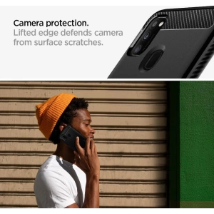 Wholesale Spigen Rugged Armor Samsung Galaxy M21 Matte Black - SPN1111BLK - {ean13} - Hurt