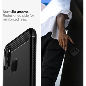 Wholesale Spigen Rugged Armor Samsung Galaxy M21 Matte Black - SPN1111BLK - {ean13} - Hurt
