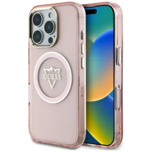 Hurtownia GSM - Etui Guess IML Metal Mountain Logo MagSafe pro Apple iPhone 16 Pro růžové - GUE4391 - {ean13} - Hurt