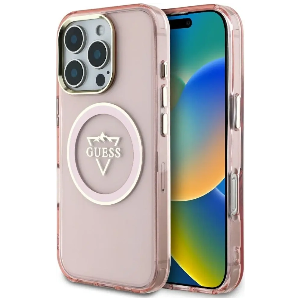 Hurtownia GSM - Etui Guess IML Metal Mountain Logo MagSafe pro Apple iPhone 16 Pro růžové - GUE4391 - {ean13} - Hurt
