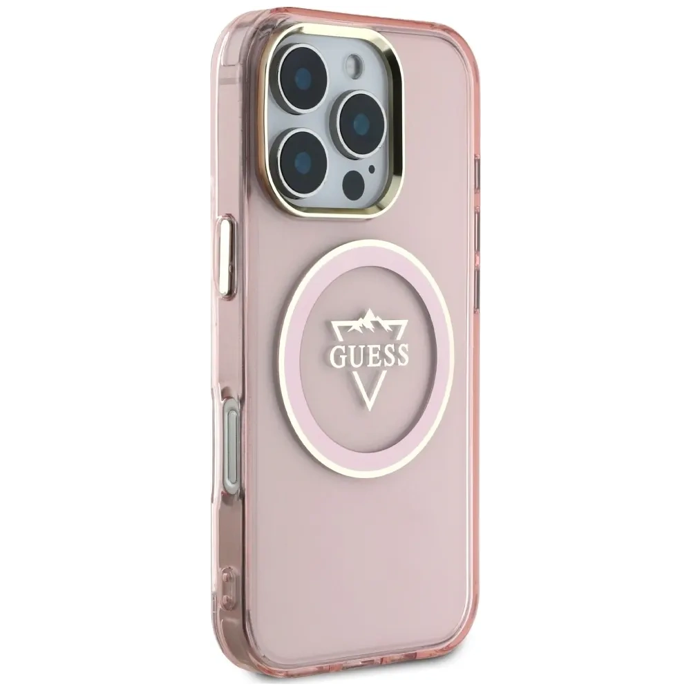 Hurtownia GSM - Etui Guess IML Metal Mountain Logo MagSafe pro Apple iPhone 16 Pro růžové - GUE4391 - {ean13} - Hurt