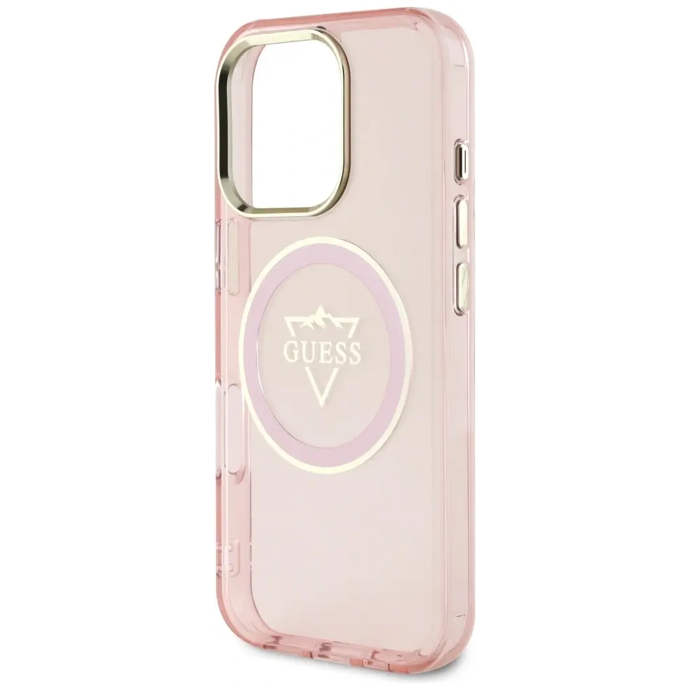 Hurtownia GSM - Etui Guess IML Metal Mountain Logo MagSafe pro Apple iPhone 16 Pro růžové - GUE4391 - {ean13} - Hurt
