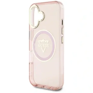 Wholesale Guess IML Metal Mountain Logo MagSafe Apple iPhone 16 pink - GUE4392 - {ean13} - Hurt
