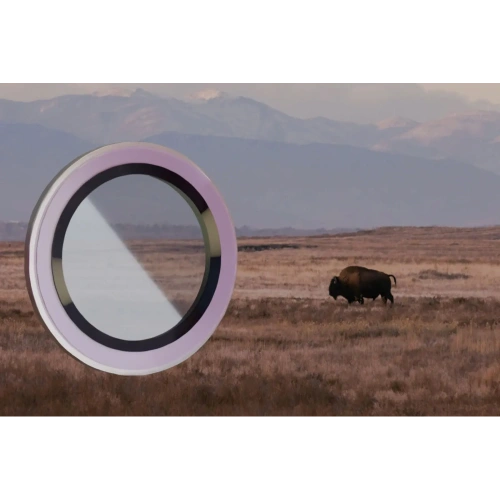 Szkło na aparat z aplikatorem Bizon Glass Snap Lens do Apple iPhone 13 / 13 Mini jasnoróżowe