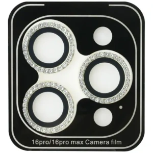 Wholesale Guess Rhinestone Lens Protector Apple iPhone 16 Pro / 16 Pro Max gold - GUE4393 - {ean13} - Hurt