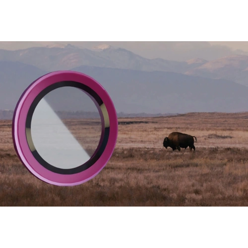 Szkło na aparat z aplikatorem Bizon Glass Snap Lens do Apple iPhone 16 / 16 Plus różowe