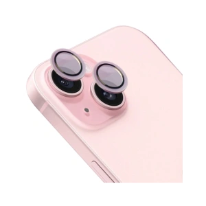 Hurtownia GSM - Bizon Glass Snap Lens Apple iPhone 15 / 15 Plus cadru roz deschis - BIZ8636 - {ean13} - Hurt