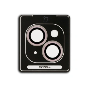 Hurtownia GSM - Bizon Glass Snap Lens Apple iPhone 15 / 15 Plus cadru roz deschis - BIZ8636 - {ean13} - Hurt