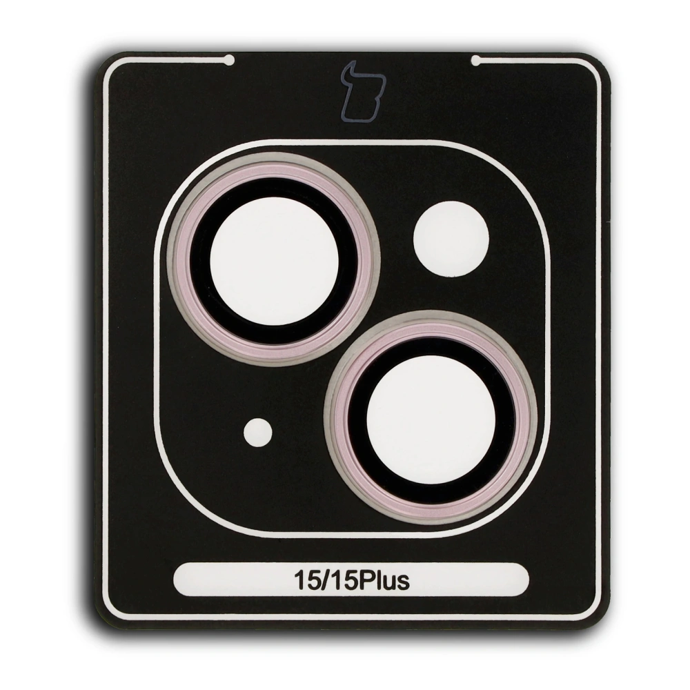 Hurtownia GSM - Szkło na aparat z aplikatorem Bizon Glass Snap Lens do Apple iPhone 15 / 15 Plus jasnoróżowe - BIZ8636 - {ean13} - Hurt