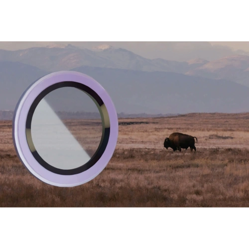 Szkło na aparat z aplikatorem Bizon Glass Snap Lens do Apple iPhone 12 / 12 Mini / 11 fioletowe