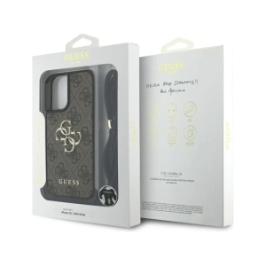 Hurtownia GSM - Guess 4G Velké logo šňůrkové crossbody Apple iPhone 16 hnědý - GUE4396 - {ean13} - Hurt