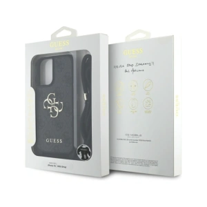Hurtownia GSM - Guess 4G Velké Logo Kordová Šňůra Křížová Taška Apple iPhone 16 černá - GUE4397 - {ean13} - Hurt