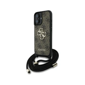 Wholesale Guess 4G Big Logo Cord Stap Crossbody Apple iPhone 16 Plus brown - GUE4398 - {ean13} - Hurt