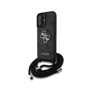 Wholesale Guess 4G Big Logo Cord Stap Crossbody Apple iPhone 16 Plus black - GUE4399 - {ean13} - Hurt