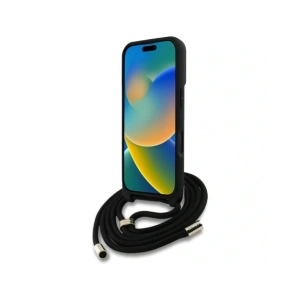 Wholesale Guess 4G Big Logo Cord Stap Crossbody Apple iPhone 16 Plus black - GUE4399 - {ean13} - Hurt