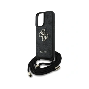 Wholesale Guess 4G Big Logo Cord Stap Crossbody Apple iPhone 16 Plus black - GUE4399 - {ean13} - Hurt