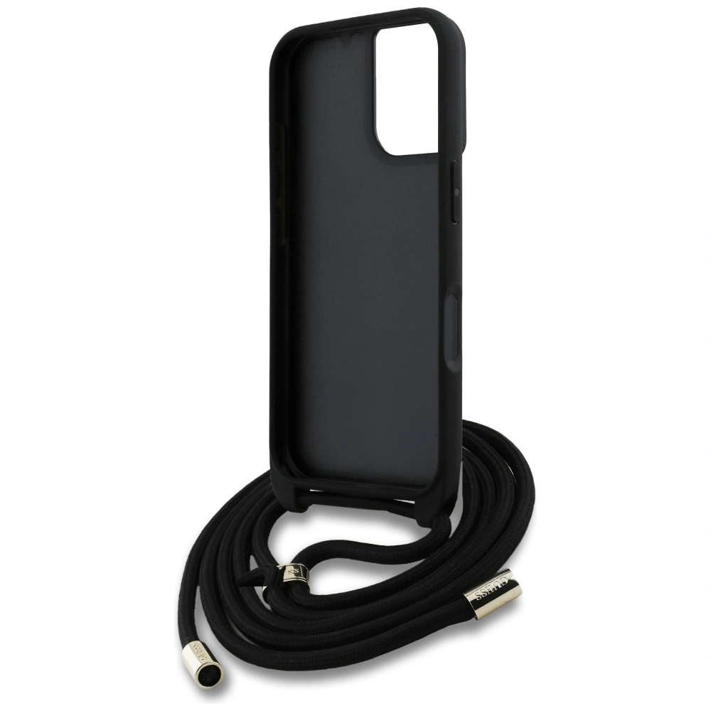 Wholesale Guess 4G Big Logo Cord Stap Crossbody Apple iPhone 16 Plus black - GUE4399 - {ean13} - Hurt
