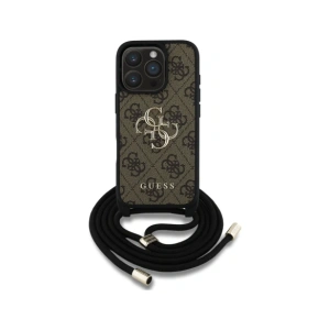 Hurtownia GSM - Guess 4G Velké Logo Kordový Popruh Crossbody Apple iPhone 16 Pro hnědý - GUE4400 - {ean13} - Hurt