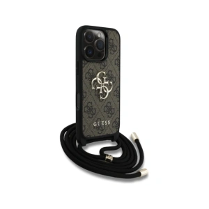 Hurtownia GSM - Guess 4G Velké Logo Kordový Popruh Crossbody Apple iPhone 16 Pro hnědý - GUE4400 - {ean13} - Hurt
