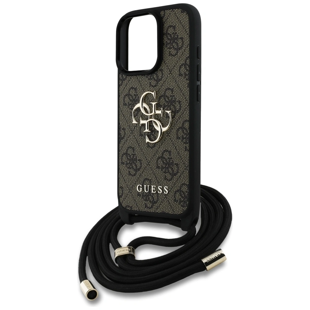 Hurtownia GSM - Guess 4G Velké Logo Kordový Popruh Crossbody Apple iPhone 16 Pro hnědý - GUE4400 - {ean13} - Hurt