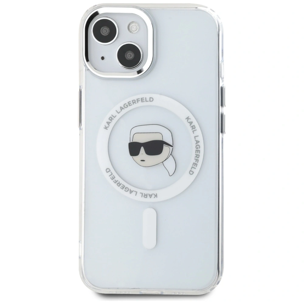Hurtownia GSM - Karl Lagerfeld IML Metal Karl Head MagSafe Apple iPhone 15 Plus alb - KLD21952 - {ean13} - Hurt