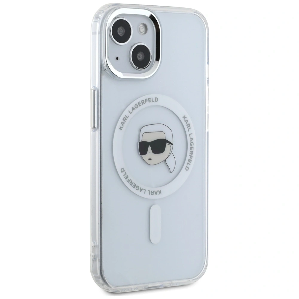 Hurtownia GSM - Karl Lagerfeld IML Metal Karl Head MagSafe Apple iPhone 15 Plus alb - KLD21952 - {ean13} - Hurt