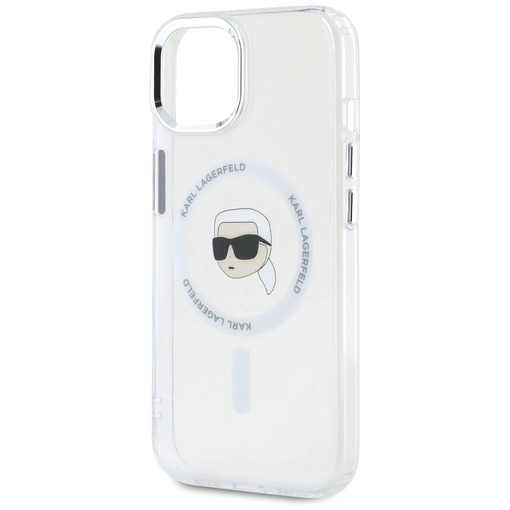 Hurtownia GSM - Karl Lagerfeld IML Metal Karl Head MagSafe Apple iPhone 15 Plus alb - KLD21952 - {ean13} - Hurt