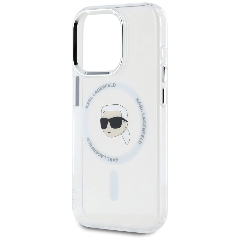 Hurtownia GSM - Karl Lagerfeld IML Metal Karl Head MagSafe Apple iPhone 15 Pro alb - KLD21953 - {ean13} - Hurt