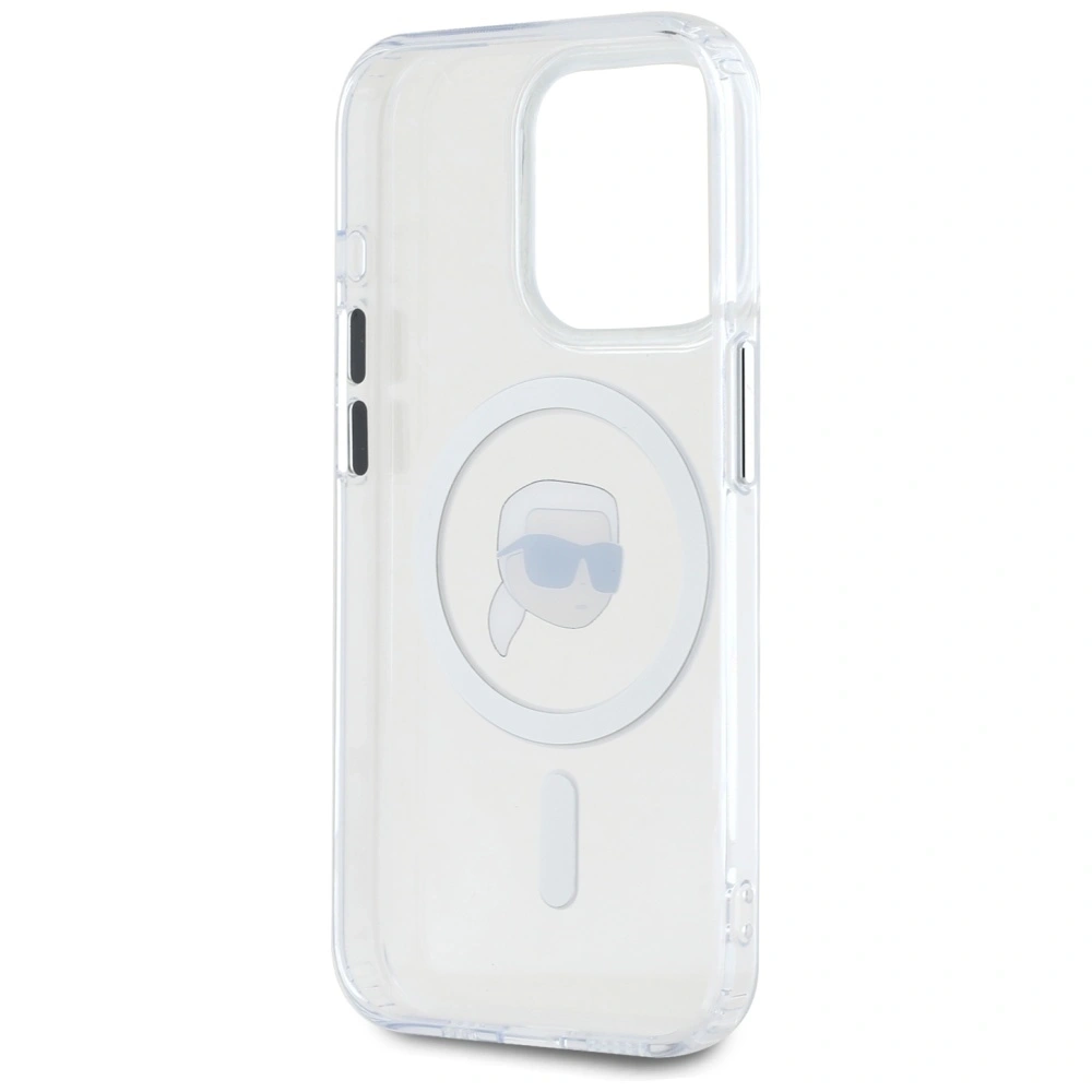 Hurtownia GSM - Karl Lagerfeld IML Metal Karl Head MagSafe Apple iPhone 15 Pro alb - KLD21953 - {ean13} - Hurt