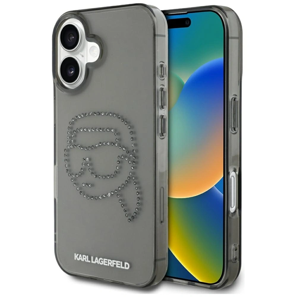 Hurtownia GSM - Etui Karl Lagerfeld IML Rhinestones Karl Head do Apple iPhone 16 czarny - KLD21955 - {ean13} - Hurt