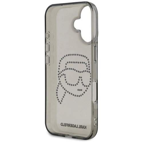 Etui Karl Lagerfeld IML Rhinestones Karl Head do Apple iPhone 16 czarny