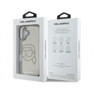 Hurtownia GSM - Karl Lagerfeld IML Rhinestones Karl Head Apple iPhone 16 negru - KLD21955 - {ean13} - Hurt