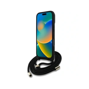 Hurtownia GSM - Guess 4G Velké Logo Kordová Křížová Taška Apple iPhone 16 Pro černá - GUE4401 - {ean13} - Hurt