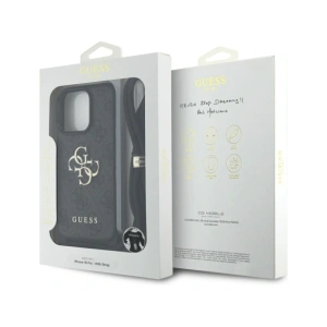 Hurtownia GSM - Guess 4G Velké Logo Kordová Křížová Taška Apple iPhone 16 Pro černá - GUE4401 - {ean13} - Hurt