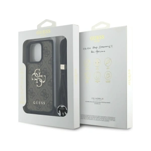 Hurtownia GSM - Guess 4G Nagy Logó Kábel Keresztválltáska Apple iPhone 16 Pro Max barna - GUE4402 - {ean13} - Hurt