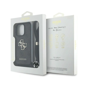 Wholesale Guess 4G Big Logo Cord Stap Crossbody Apple iPhone 16 Pro Max black - GUE4403 - {ean13} - Hurt