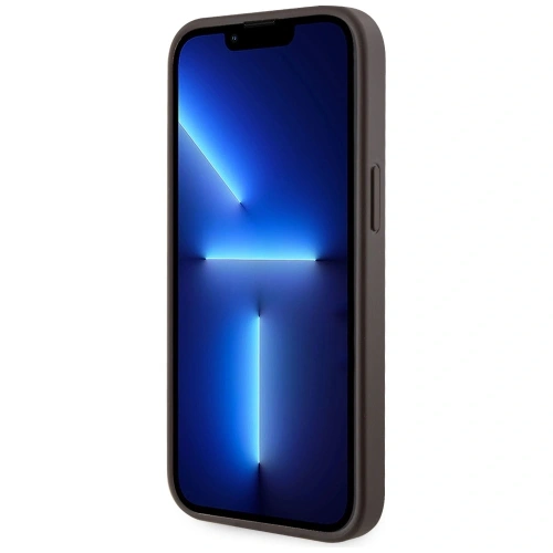 Etui Guess 4G Stripes z portfelem MagSafe do Apple iPhone 15 brązowy