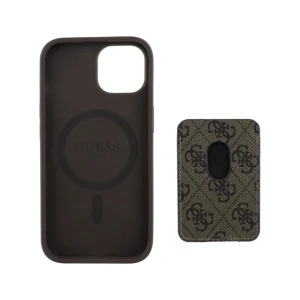 Wholesale Guess 4G Stripes MagSafe Wallet Apple iPhone 15 brown - GUE4404 - {ean13} - Hurt